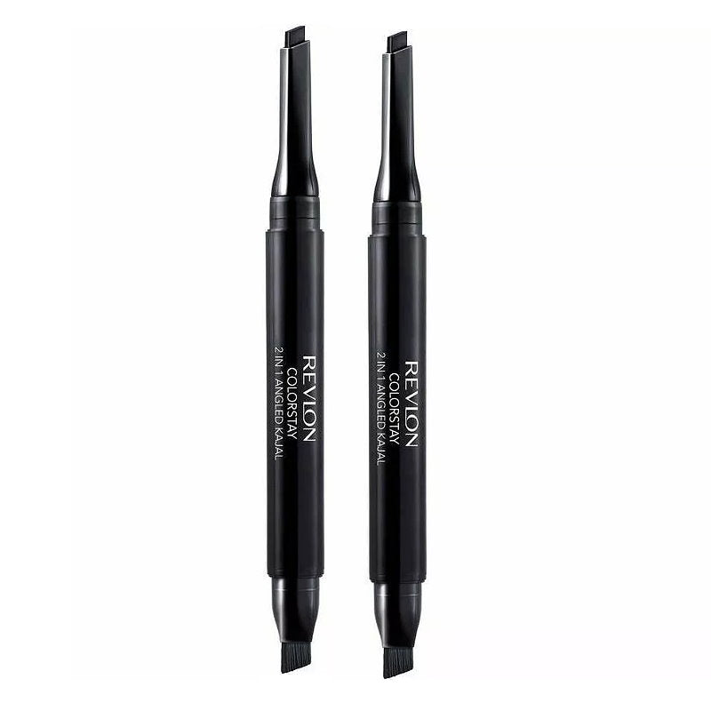 2x Revlon Colorstay 2 in 1 Angled Kajal Eyeliner 101 Onyx