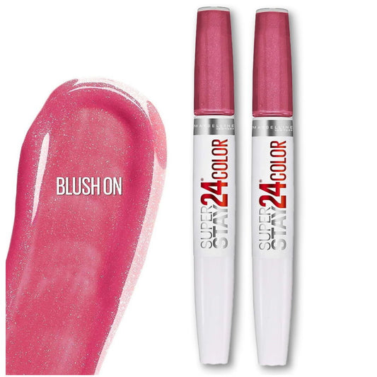 2pk Maybelline Superstay 24 Hour Colour 2 Step Lipstick 105 Blush On - Makeup Australia Buy Online