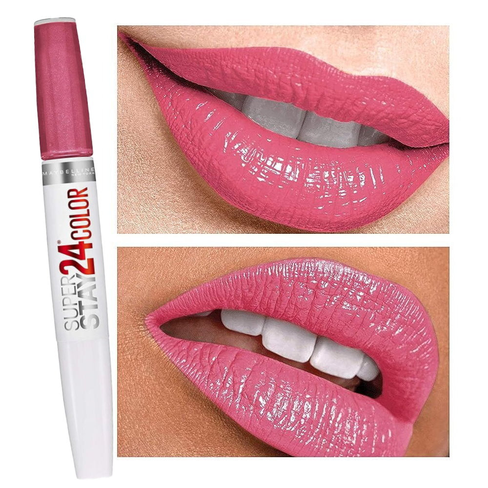 4x Maybelline Superstay 24 Hour Colour 2 Step Lipstick 105 Blush On Pink - Makeup Australia Online Warehouse Store