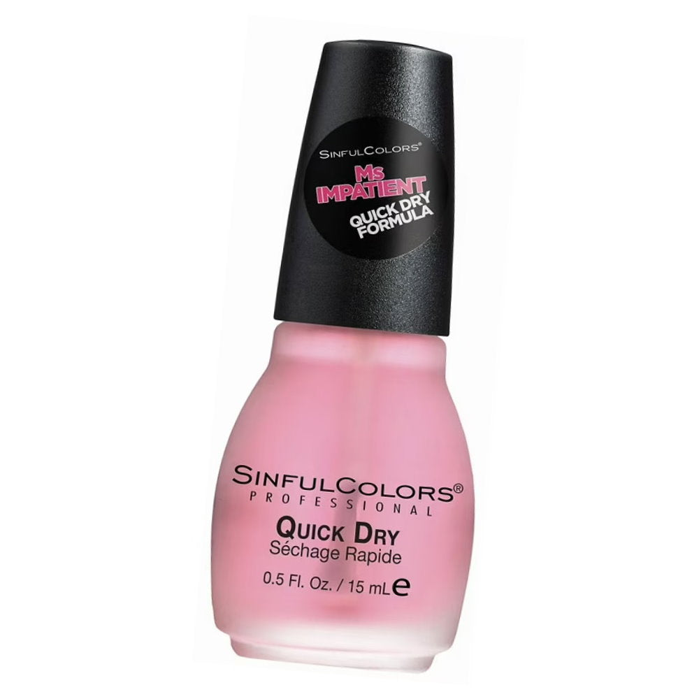 Sinful Colors Nail Polish Top Coat 15ml 1706 Ms. Impatient Quick Dry