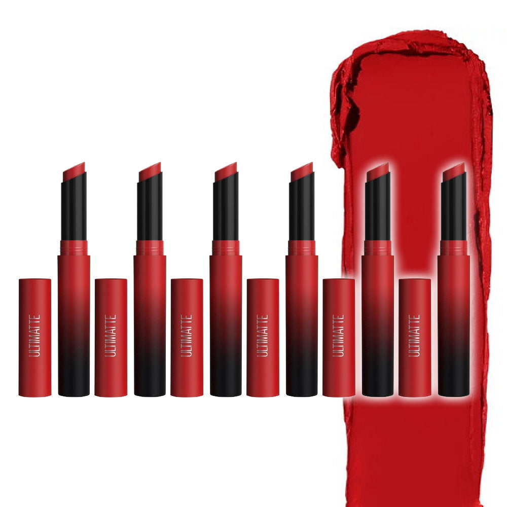 6pk Maybelline Color Sensational Ultimatte Matte Slim Lipstick 199 More Ruby - Makeup Australia Buy Now