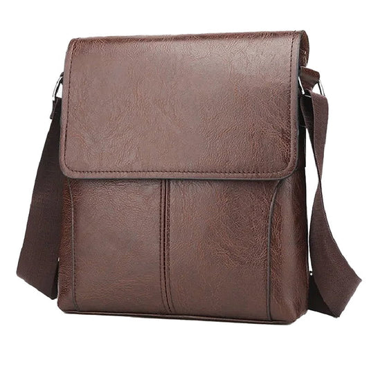 OSKA Men's Shoulder Bags Crossbody Pu Leather Brown - Makeup Warehouse Australia 