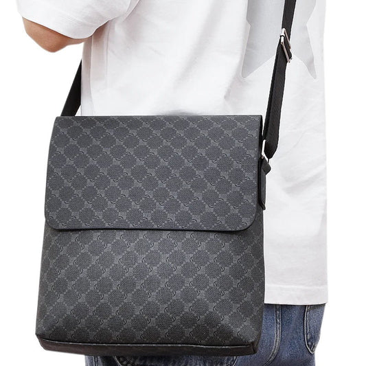 OSKA Men's Casual PU Leather Shoulder Bag Gray - Makeup Warehouse Australia