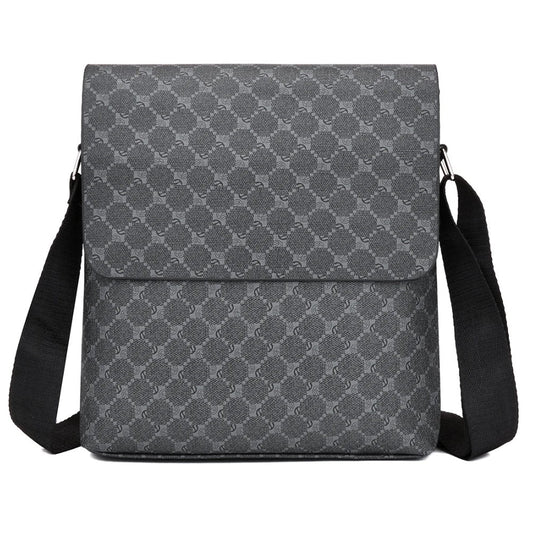 OSKA Men's Casual PU Leather Shoulder Bag Gray - Makeup Warehouse Australia