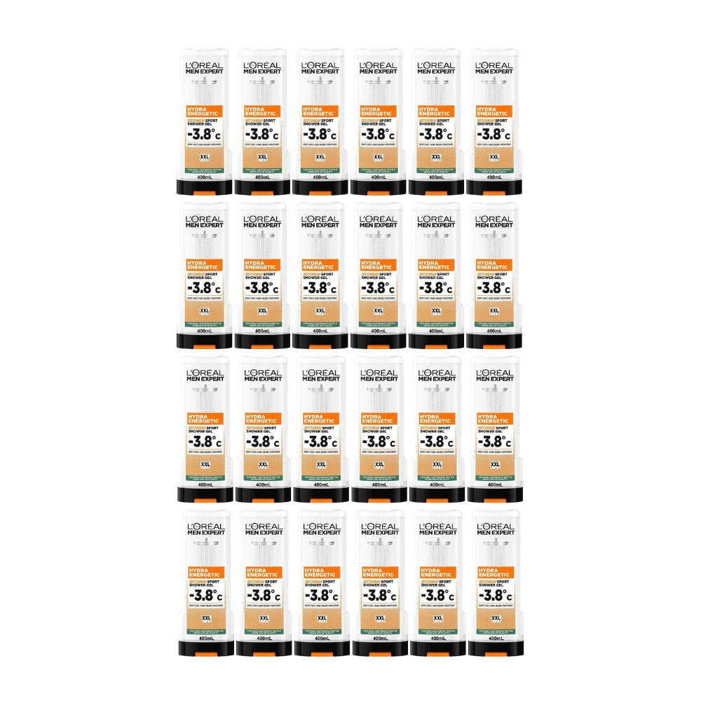 24x L'Oreal Men Expert Hydra Energetic Extreme Sport Shower Gel 400ml