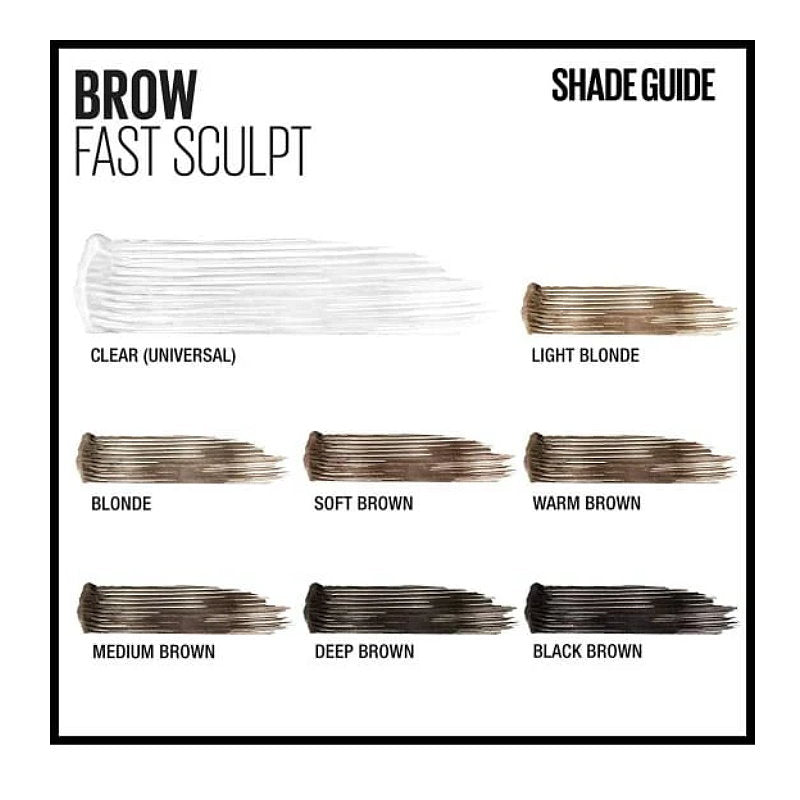 3x Maybelline Eye Brow Fast Sculpt Mascara Gel Blonde - carded