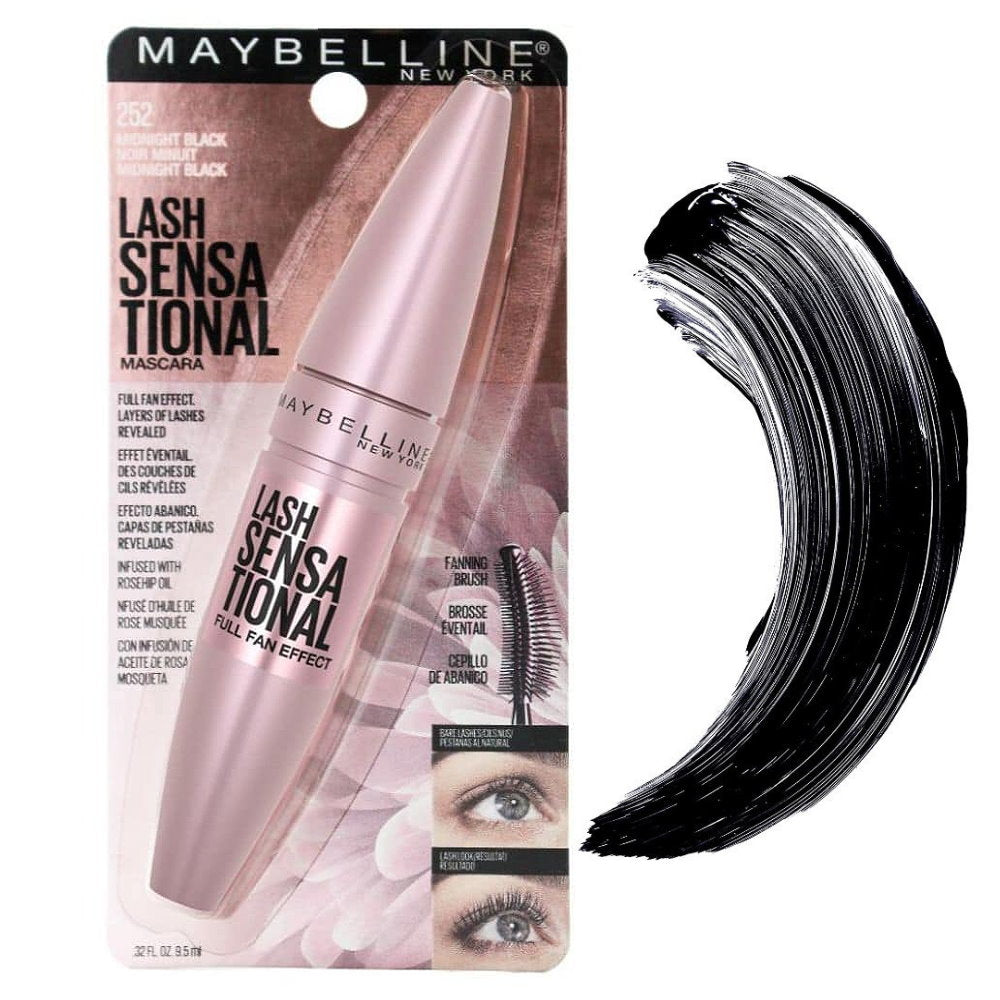 Shop Online Makeup Warehouse - Maybelline Lash Sensational Washable Mascara 9.5ml 252 Midnight Black