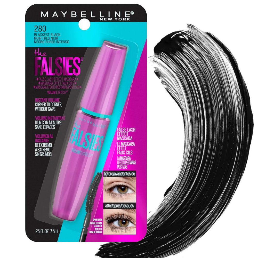 3x Maybelline the Falsies Volum Express Mascara - 280 Blackest Black