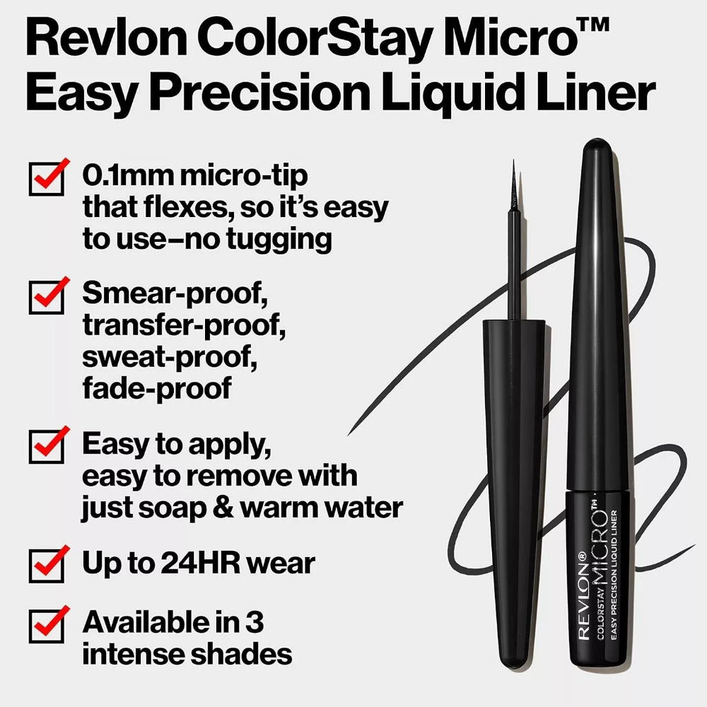 Revlon ColorStay Micro Easy Precision Liquid Eye Liner 1.7ml 302 What The Fudge