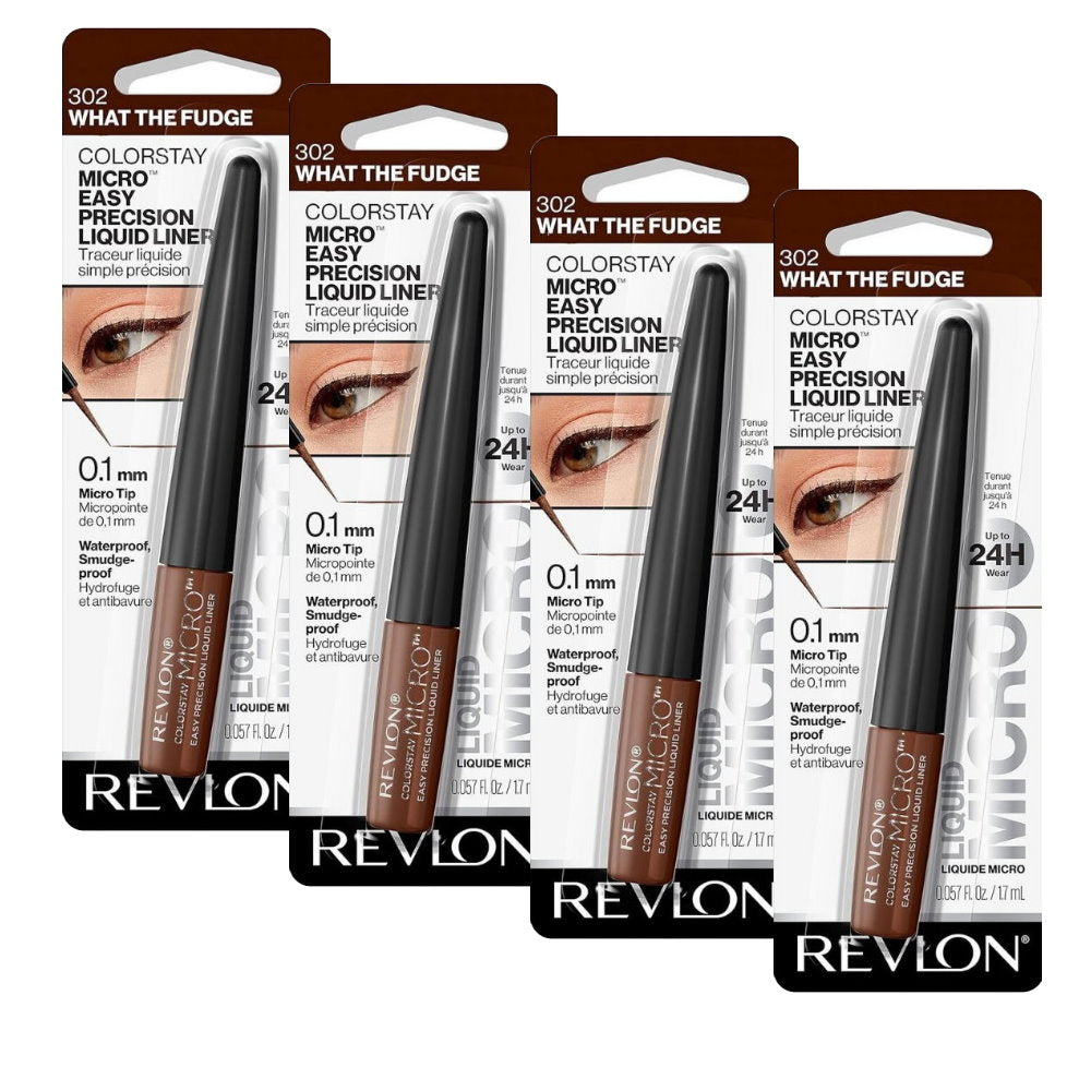 4x Revlon ColorStay Micro Easy Precision Liquid Eye Liner 1.7ml 302 What The Fudge