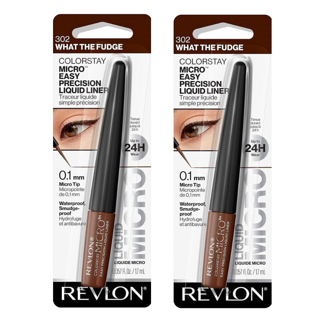 2x Revlon ColorStay Micro Easy Precision Liquid Eye Liner 1.7ml 302 What The Fudge