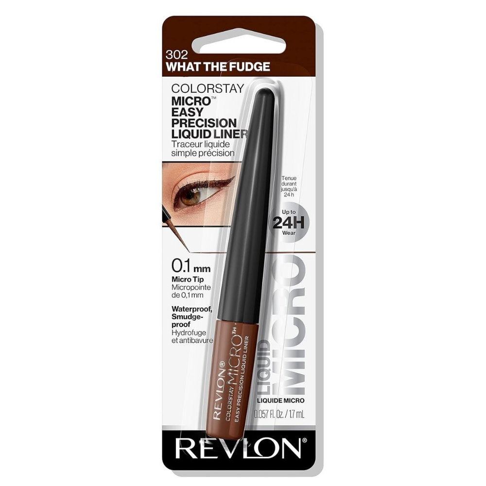 2x Revlon ColorStay Micro Easy Precision Liquid Eye Liner 1.7ml 302 What The Fudge