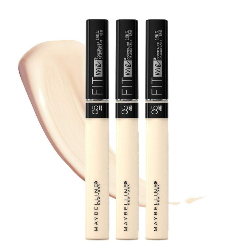 3x Maybelline Fit Me Natural Coverage Concealer 05 Ivory