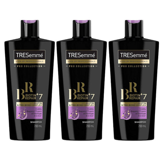 3 x Tresemme Biotin Repair 7 With Biotin & Pro Bond Complex Shampoo 700mL