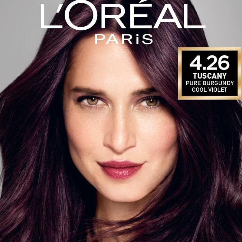 6x L'Oreal Paris Preference Permanent Hair Colour 4.26 Tuscany Pure Burgandy Cool Violet