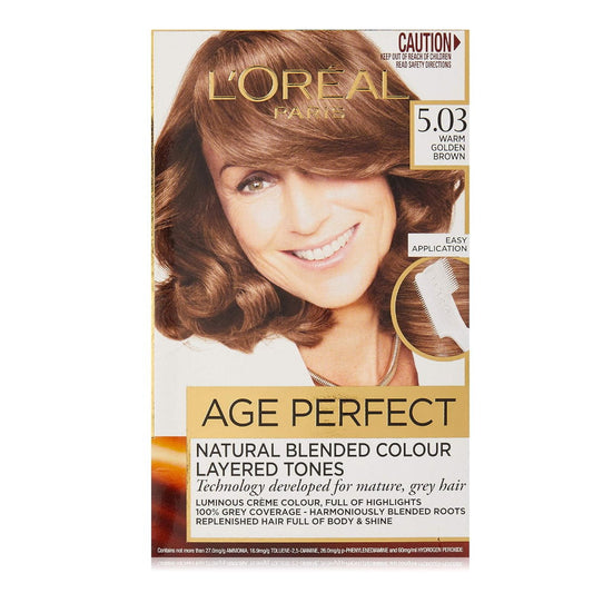L'Oreal Paris Excellence Age Perfect Hair Colour 5.03 Warm Golden Brown