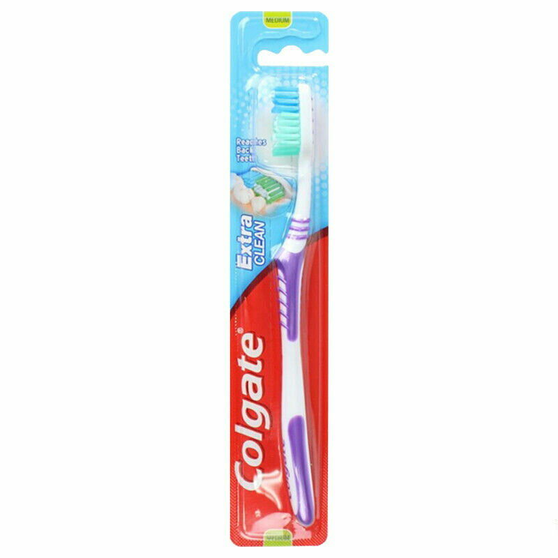 24x COLGATE Extra Clean Toothbrush MEDIUM BRISTLE ~ Oral Dental