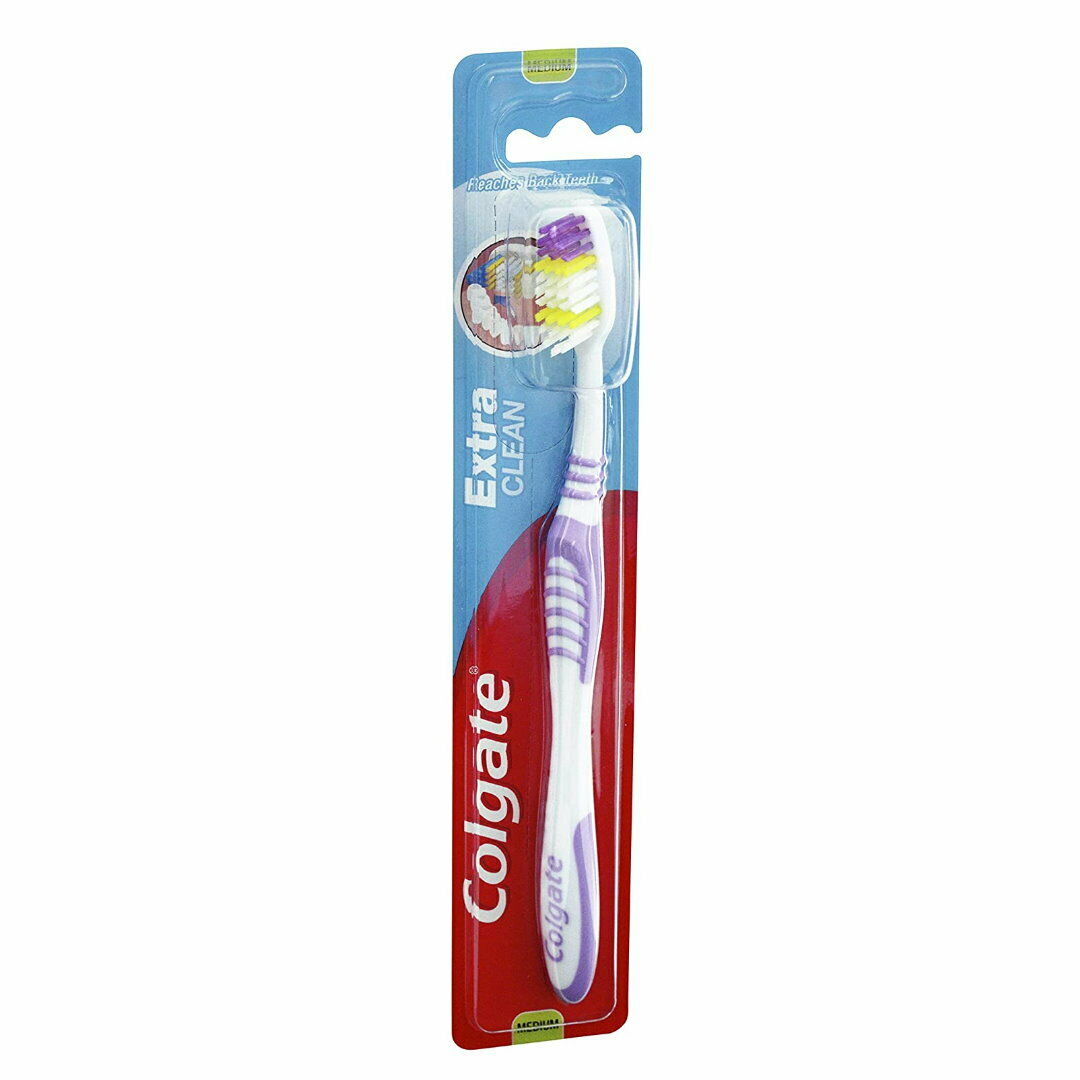 24x COLGATE Extra Clean Toothbrush MEDIUM BRISTLE ~ Oral Dental