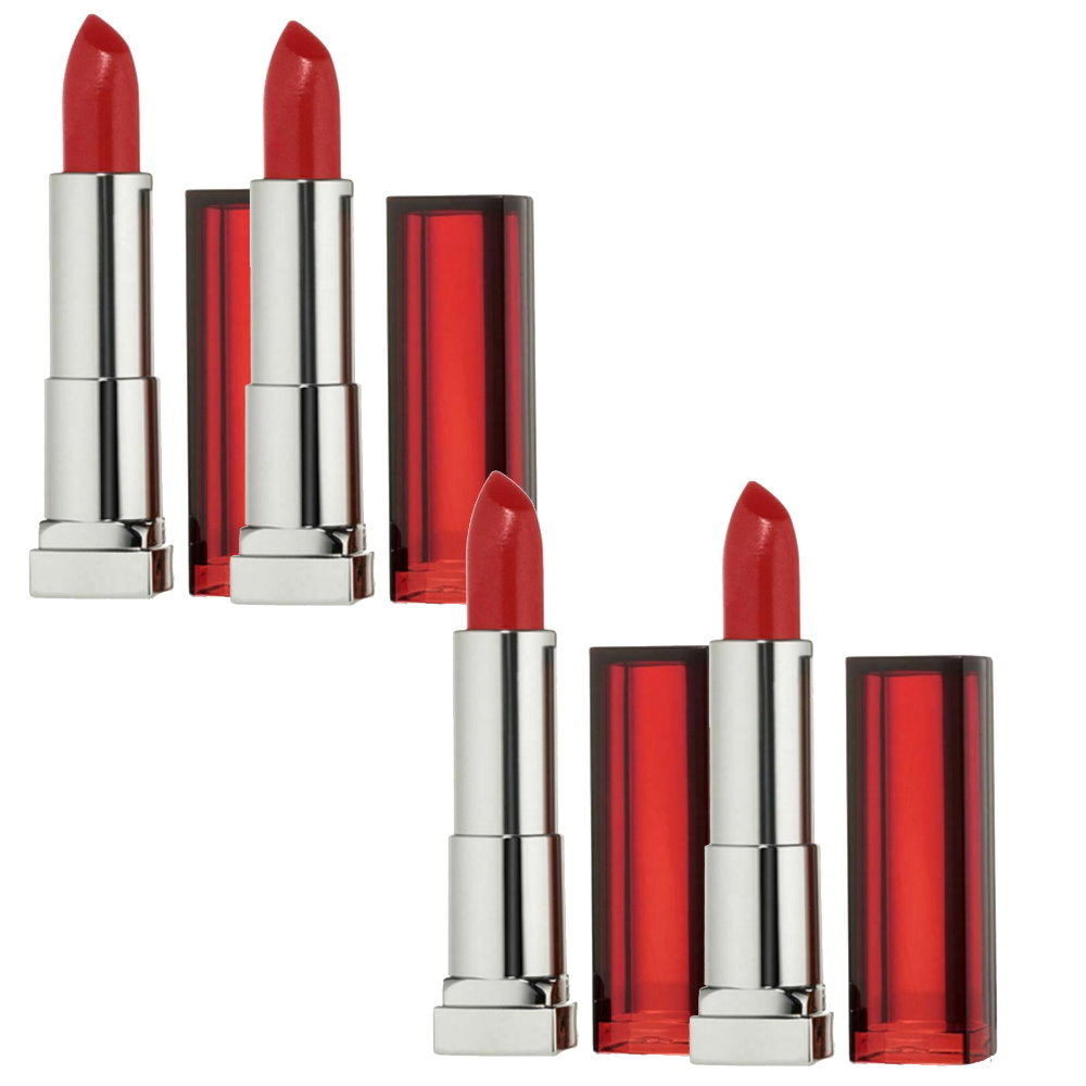 4x Maybelline Color Sensational Lipcolour Lipstick 630 Red Revolution