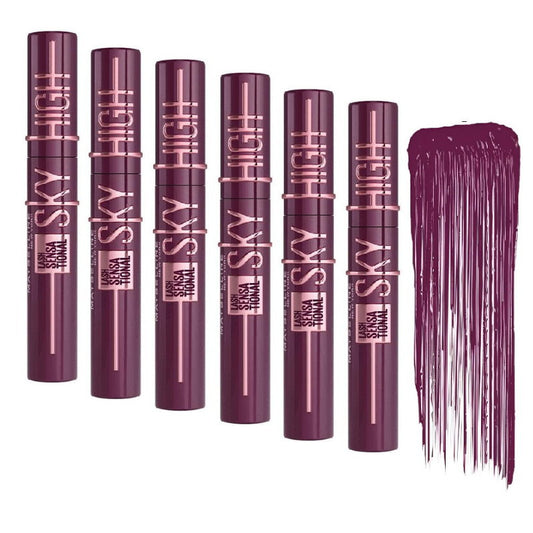 6x Maybelline Lash Sensational Sky High Mascara - 793 Burgundy Haze
