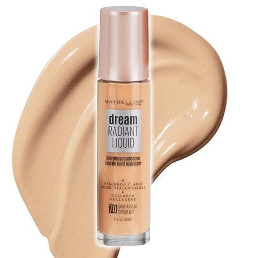 Maybelline Dream Radiant Liquid Hydrating Foundation 70 Pure Beige - Makeup Australia Shop Online