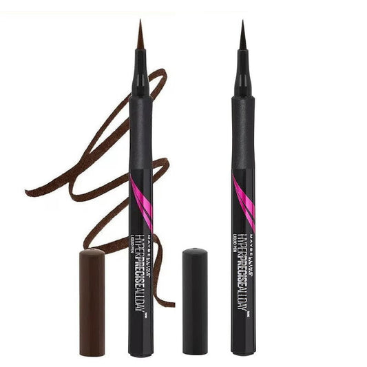 2pk SET Maybelline Hyper Precise All Day Liquid Eyeliner 700 Black + 710 Forest Brown