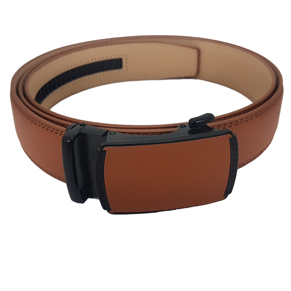 OSKA Men’s Luxury Belt Genuine Leather Buckle Tan Black Tan Belt - Makeup Warehouse Australia 