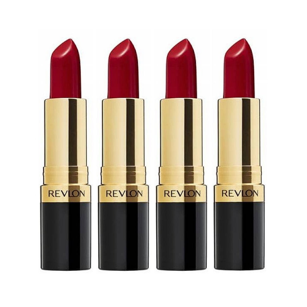 4x Revlon Super Lustrous Lipstick 740 Certainly Red