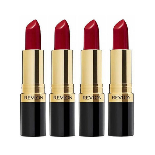 4x Revlon Super Lustrous Lipstick 740 Certainly Red