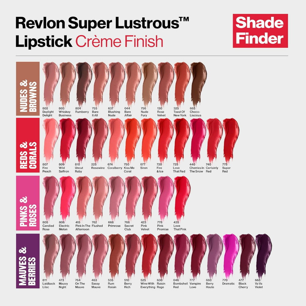 8x Revlon Super Lustrous Creme Lipstick 4.2g 766 Secret Club