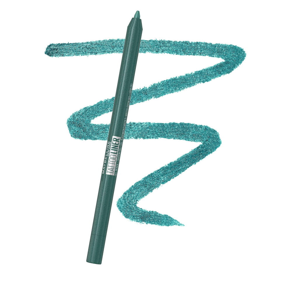 3pk Maybelline Tattoo Gel Pencil Eyeliner 815 Tealtini Green - Makeup Australia Shop Now