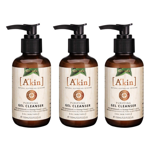 3pk Akin Purifying Gel Cleanser All Skin Types 150ml - Makeup Australia Shop Online