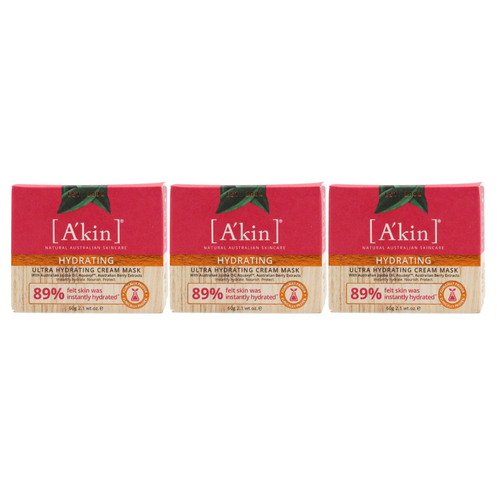 3x Akin Ultra Hydrating Cream Mask 60g