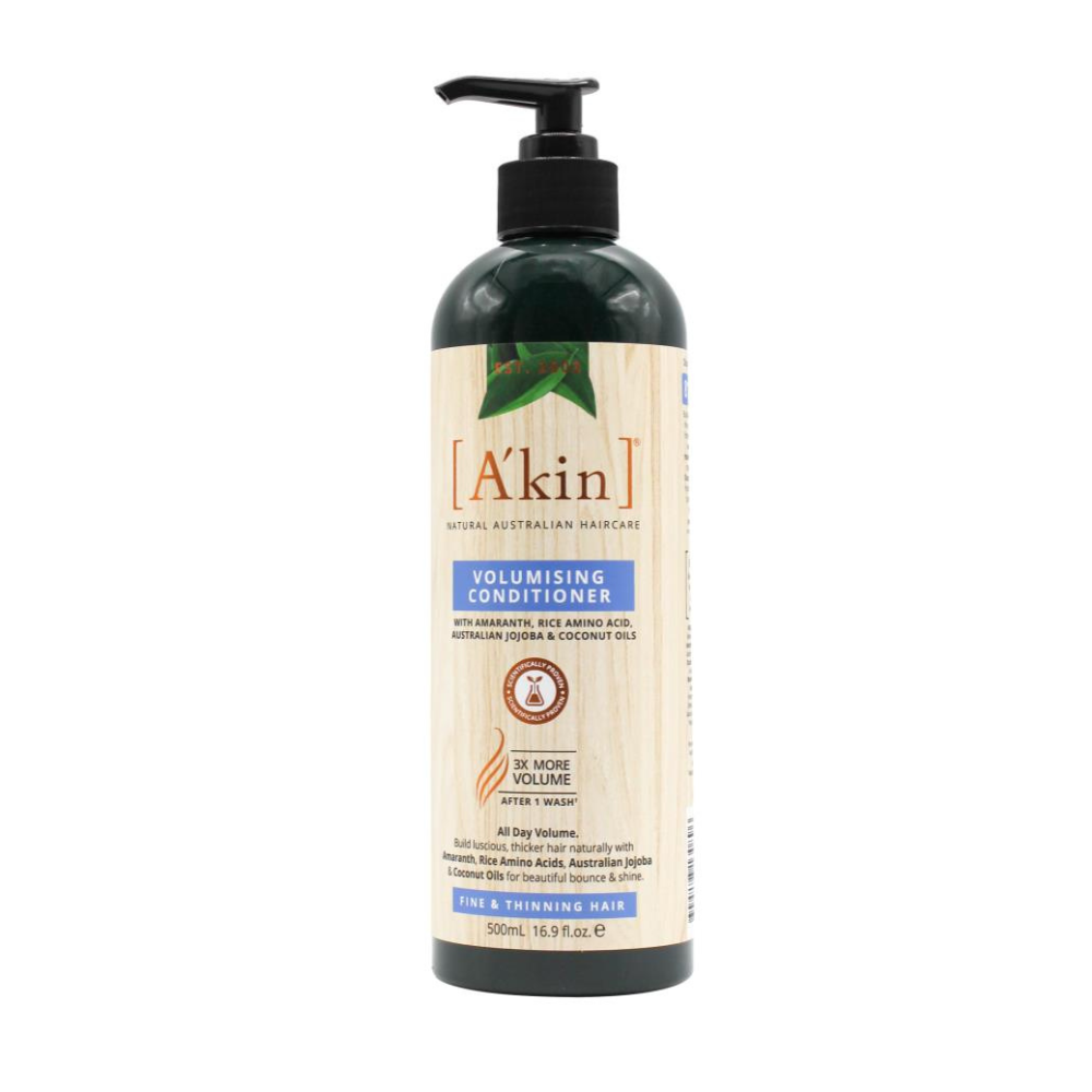 Akin Volumising Conditioner Amaranth, Rice Amino Acid, Australian Jojoba and Coconut Oils 500ml