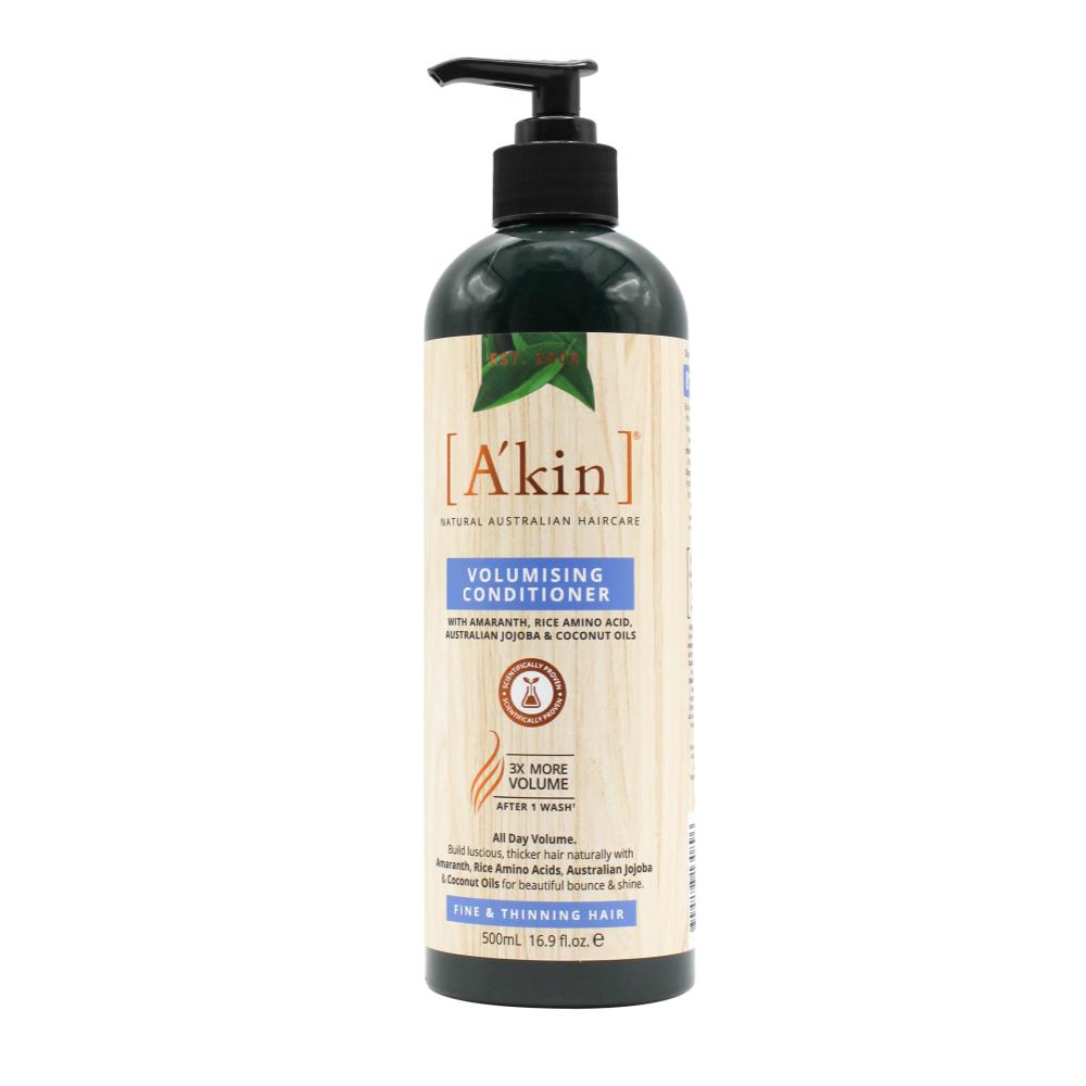 Akin Volumising Conditioner Amaranth, Rice Amino Acid, Australian Jojoba and Coconut Oils 500ml