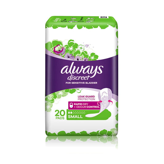 Always Discreet Sensitive Bladder Leak Protection Small 20per pk