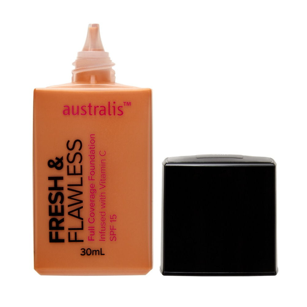 3x Australis Fresh & Flawless Full Coverage Foundation SPF 15 Golden Tan