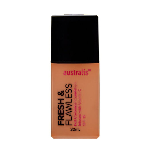 3x Australis Fresh & Flawless Full Coverage Foundation SPF 15 Toffee