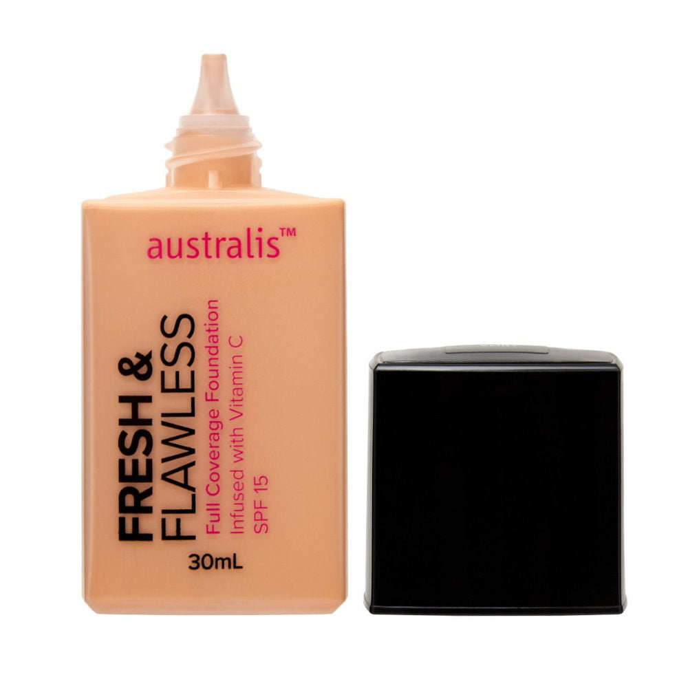 3x Australis Fresh & Flawless Full Coverage Foundation SPF 15 Warm Sand