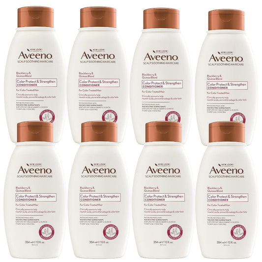 8x Aveeno Color Protect & Strengthen Blackberry & Quinoa Blend Conditioner 354ml