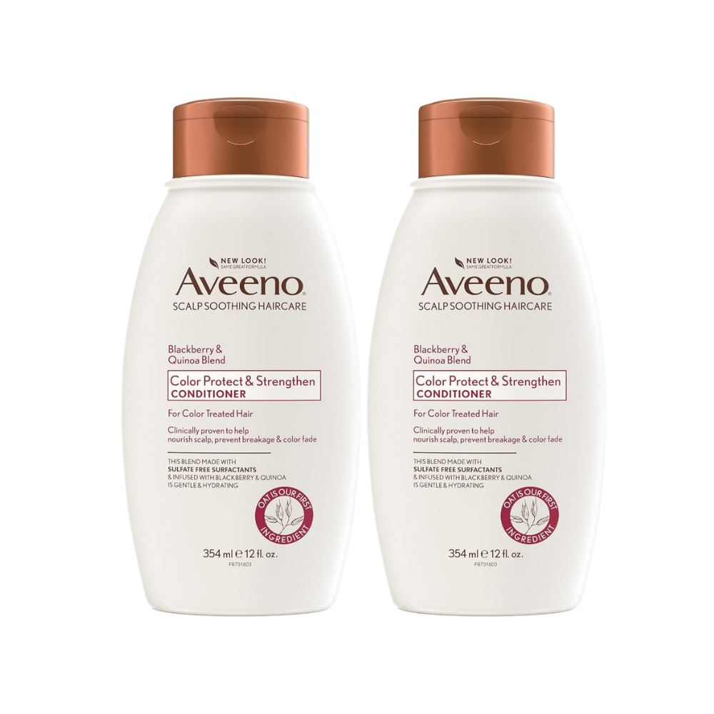 2x Aveeno Color Protect & Strengthen Blackberry & Quinoa Blend Conditioner 354ml