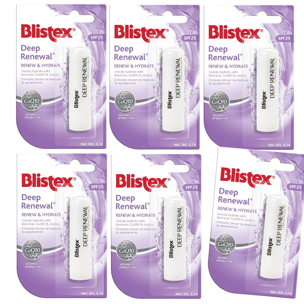 6x Blistex Deep Renewal Spf15 Renew & Hydrate Advanced Hydration 3.7g