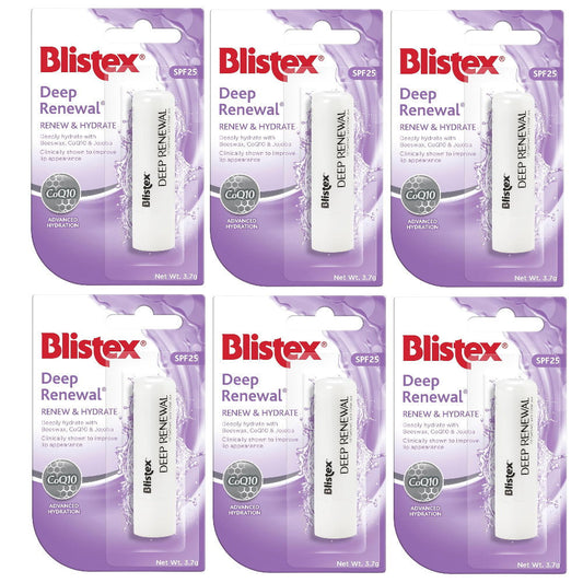 6x Blistex Deep Renewal Spf15 Renew & Hydrate Advanced Hydration 3.7g