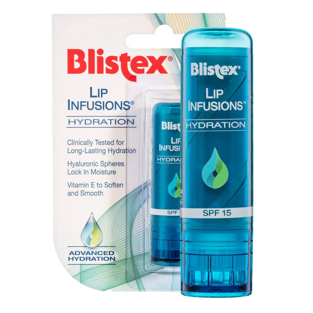 12x Blistex Lip Infusions Spf15 Hydration 3.7g