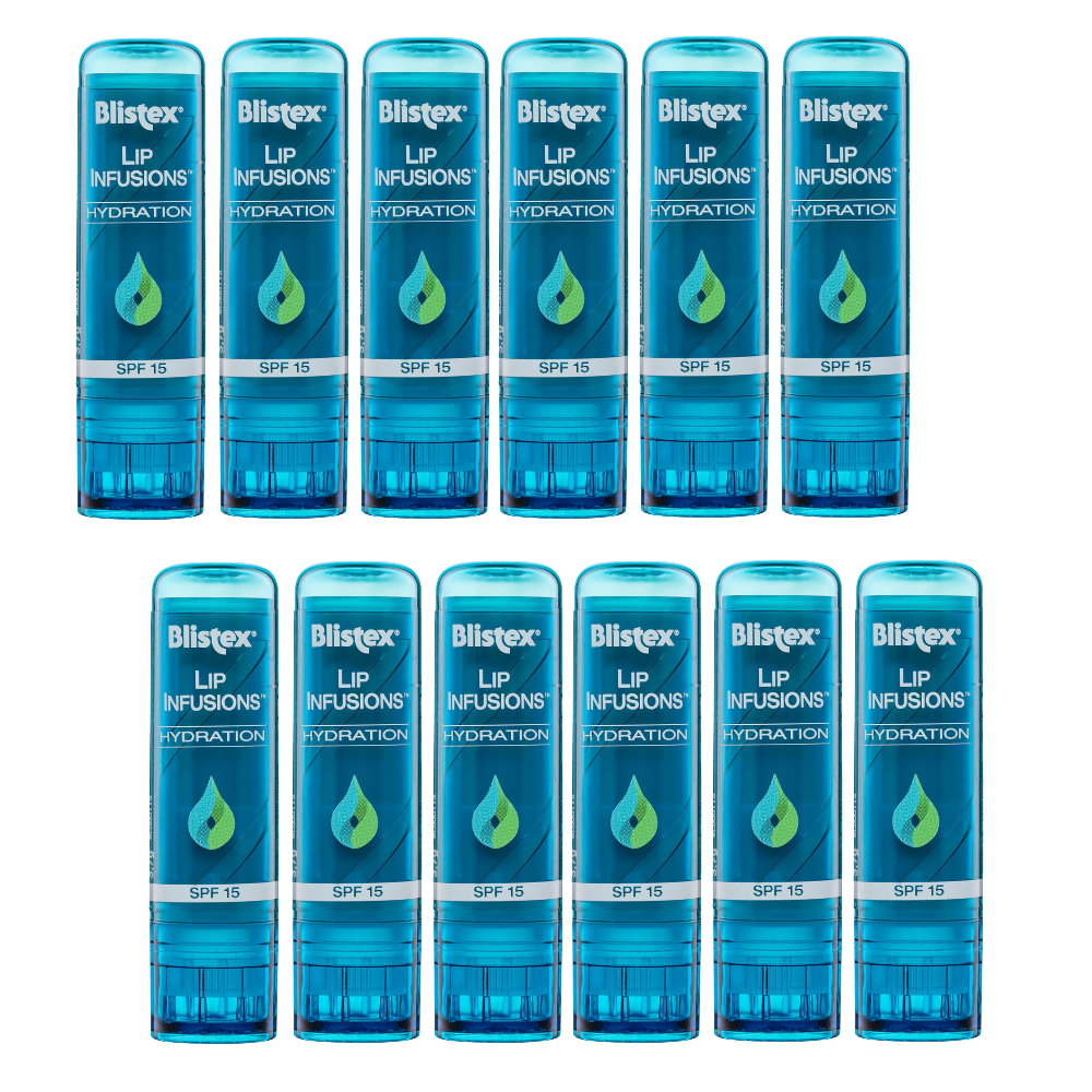 12x Blistex Lip Infusions Spf15 Hydration 3.7g