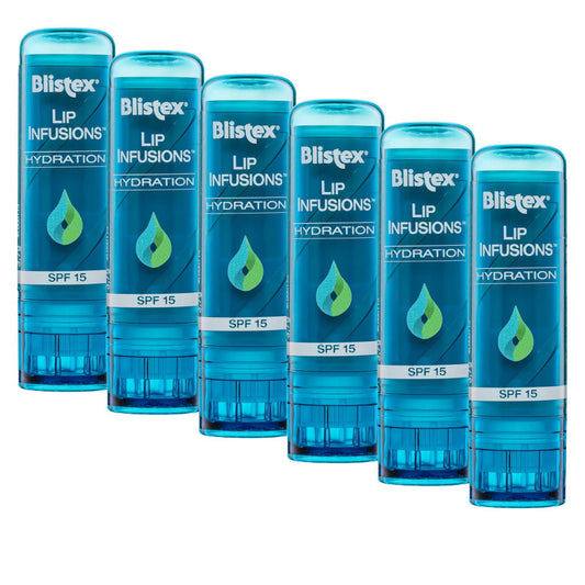 6x Blistex Lip Infusions Spf15 Hydration 3.7g