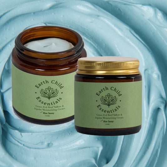 3x Earth Child Essentials Tallow and Jojoba with Blue Tansy Moisturising Cream 100ml