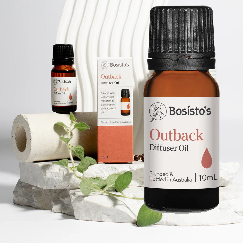 3x Bosistos Diffuser Oil Cedarwood Marjoram and Black Pepper Outback 10mL