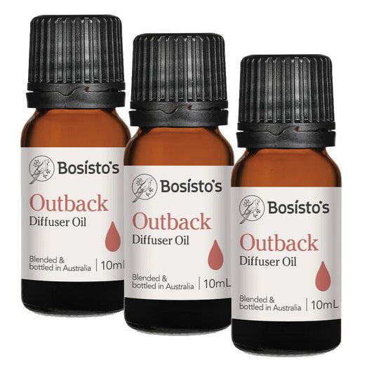 3x Bosistos Diffuser Oil Cedarwood Marjoram and Black Pepper Outback 10mL