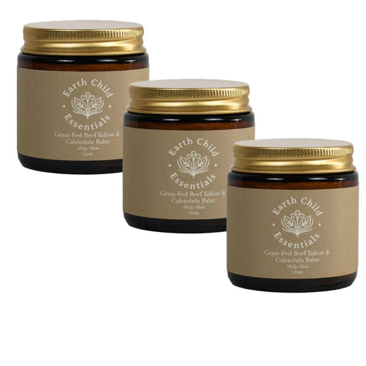 3x Earth Child Essentials Tallow and Calendula Baby Balm 100ml
